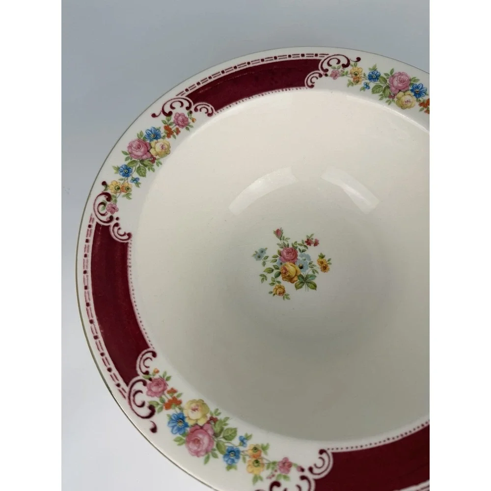 🇺🇸  Homer‎ Laughlin Majestic Brittany Floral Vegetable Bowl 9